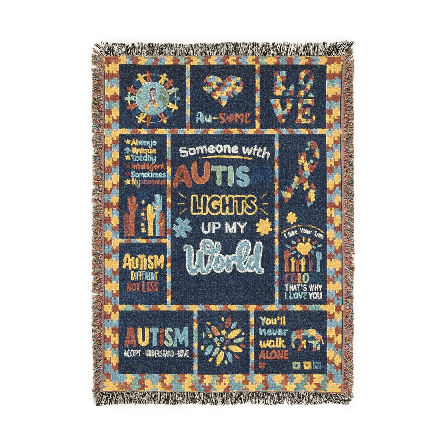 Autism Support Blanket 🧩💙 Made for Amazing Kids
