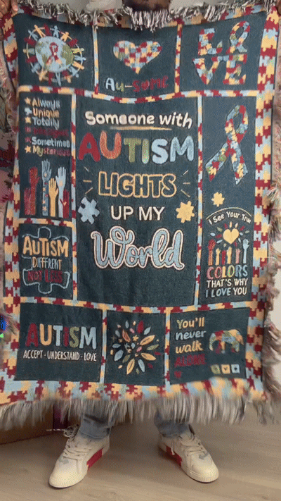 Autism Support Blanket 🧩💙 Made for Amazing Kids